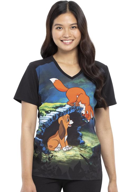 Cherokee Licensed V-Neck Top-Fox And Hound: TF637-FXAH