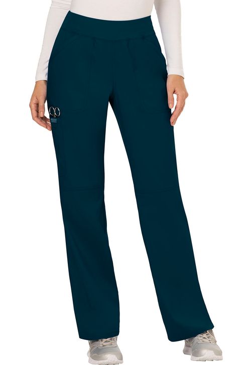 Mid Rise Straight Leg Pull-on Pant-CARIBBEAN BLUE: WW110T-CAR