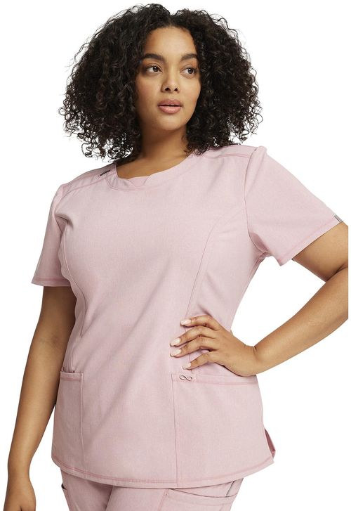 Round Neck Top-Frosted Rose Heather: 2624A-FHRS